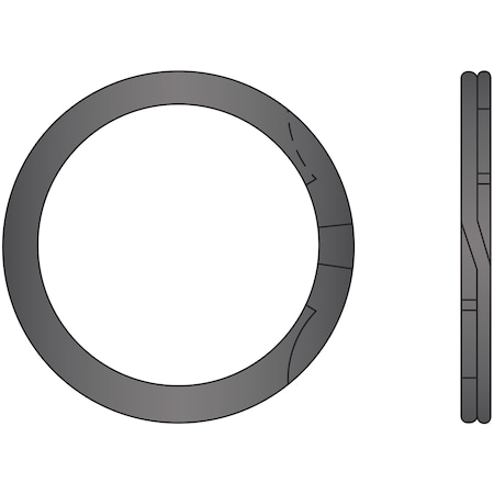 Huyett Internal Retaining Ring, Steel, Plain Finish, 1.063 in Bore Dia. RR-106